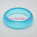 Gift Promotion Light Blue Wide Resin Acrylic Bangle